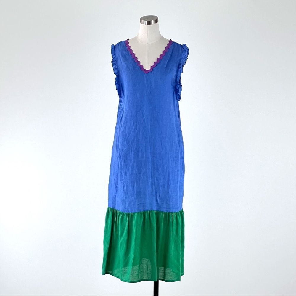 Vilagallo Linen Dress Women's Size 36 US S